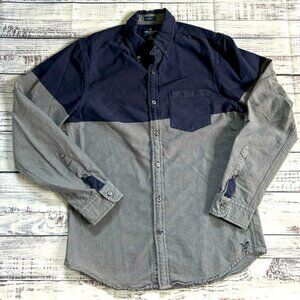 American Eagle Outfitters Two-Tone Navy‎ and Gray Shirt